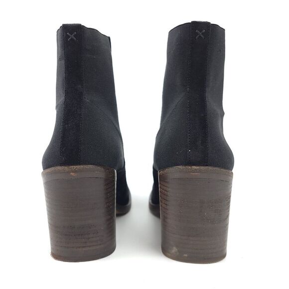 RAG & BONE Axel Black Suede Leather Block Heeled Western Chelsea Boots Minimal - Picture 6 of 9